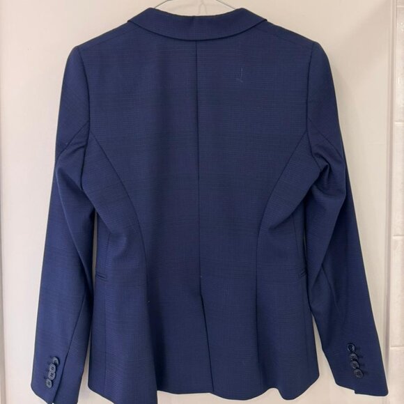 REISS Navy Blue Textured Single-Breasted Blazer (UK 10 / US 6) - Picture 4 of 8